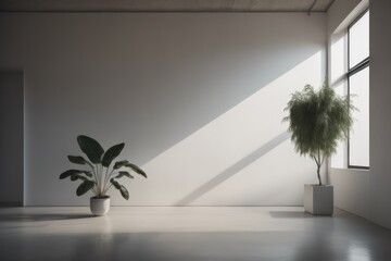  Empty interior with plant