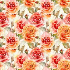 roses seamless pattern