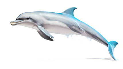 A Dolphin On White Background