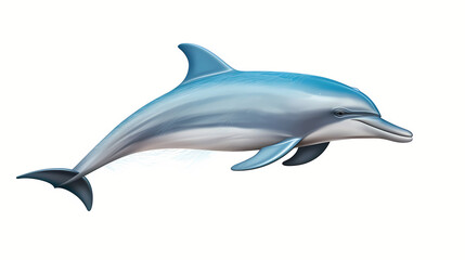 A Dolphin On White Background