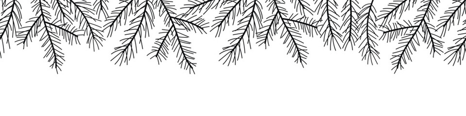 Spruce branch garland