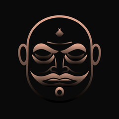black and white face