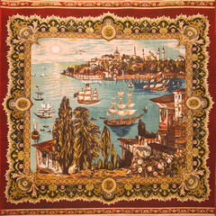 Silk Carpet motives, Antalya, Turkey