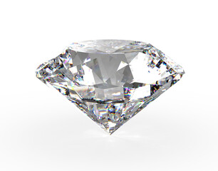 Large Clear Diamond or diamond isolated - obrazy, fototapety, plakaty