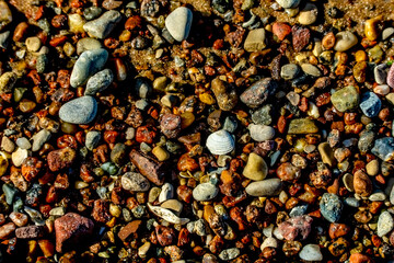 beautiful stones on the beach