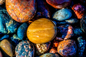 beautiful stones on the beach