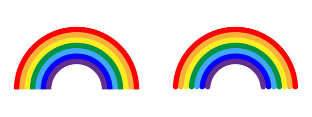 Obraz premium Vector illustration of rainbow icon.