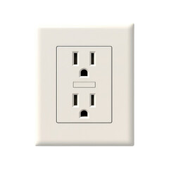 Electrical outlet. Isolated on transparent background. 