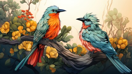 An Illustration Featuring The Diversity Of Bird , Background For Banner, HD