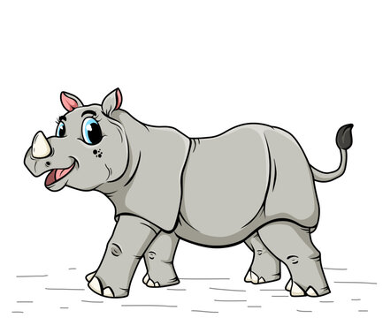 Rhinoceros Cartoon illustration