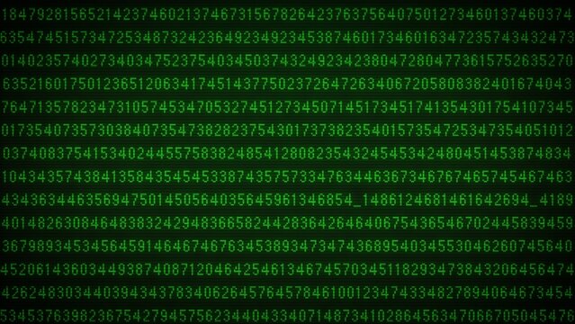 Encrypted Data Hack Numbers Background (Customizable)