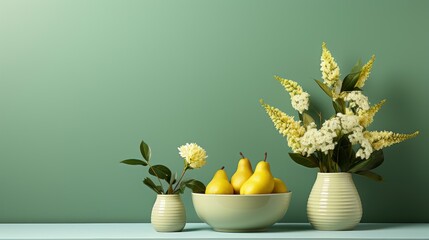 A Photograph Of A Pear-Themed Decorative Vase , Background For Banner, HD