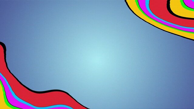 Retro Wobble Colored Lines Background (Customizable)