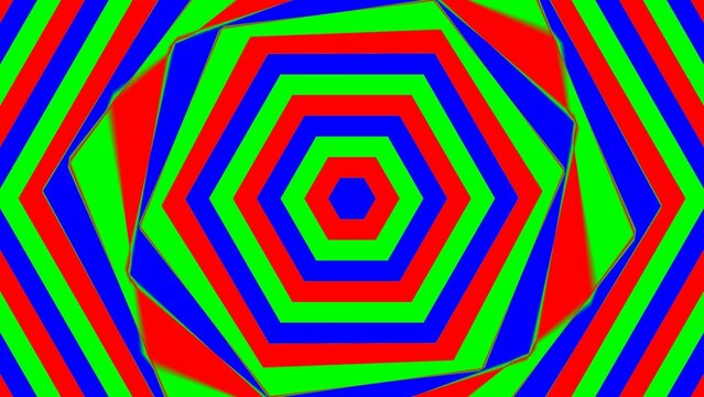 Trippy Fast RGB Hexagon Tunnel Background (customizable)