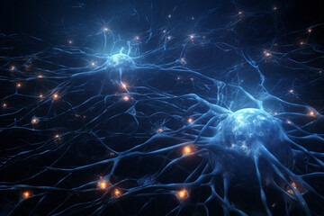 neurons connecting and transmitting information.