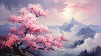 A Painting Portraying A Serene Landscape , Background For Banner, HD