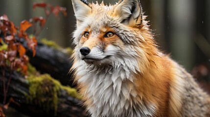 Naklejka na ściany i meble A Photo Displaying The Beauty Of A Red Fox , Background For Banner, HD