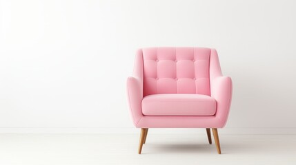 pink armchair.