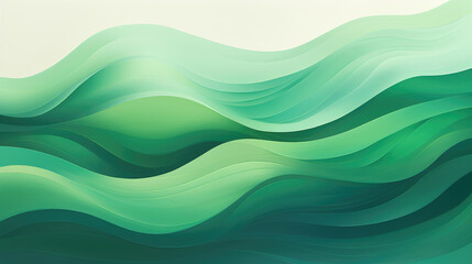 Lively Green Gradient Radiating Artistic Expression