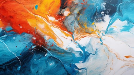 background colored strokes and blots of paint.