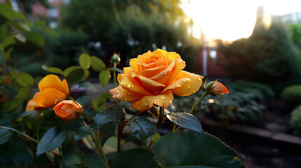 orange rose flower
