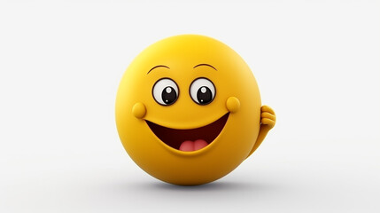 Fototapeta premium 3D rendering Hug emoji on white isolated background