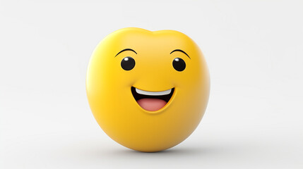 3D rendering Hug Me emoji on white isolated background