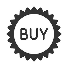 buy vector icon. buy button for black friday sales company. glyph icon for web and ui isolated on white background