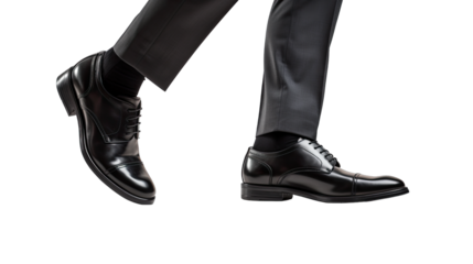 Businessman Walking on White Background Isolated on Transparent or White Background, PNG