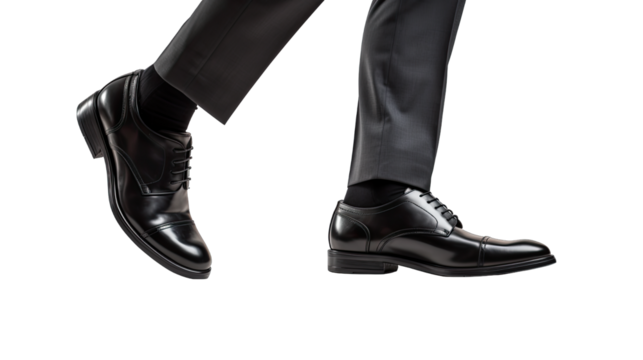 Businessman Walking on White Background Isolated on Transparent or White Background, PNG