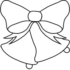 Bells illustration, Christmas element, hand drawn illustration