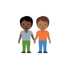 People Holding Hands: Medium Dark Skin Tone, Dark Skin Tone