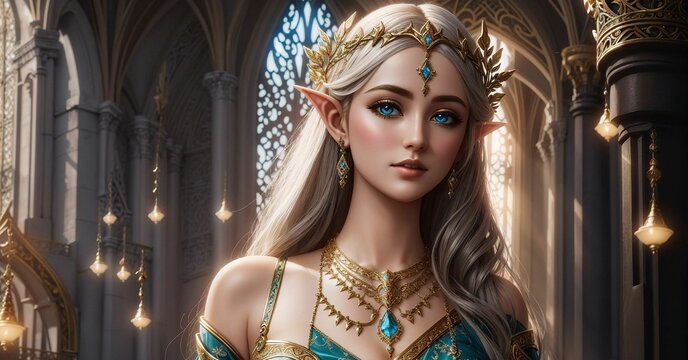 Belle Elfe Aux Yeux Bleus