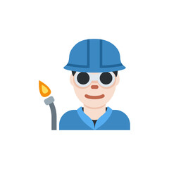 Man Factory Worker: Light Skin Tone