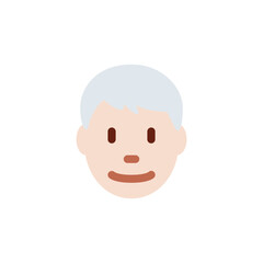 Fototapeta premium Man: Light Skin Tone, White Hair
