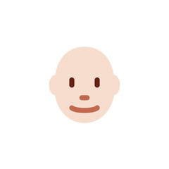 Person: Light Skin Tone, Bald 