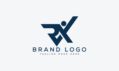 letter RX logo design vector template design for brand.