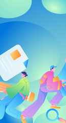 Person interviewing for job flat vector concept operation hand drawn illustration
