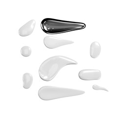 cosmetic smears cream texture on pastel background.3d illustration.