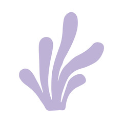 The silhouette  logo of an algae or coral , seaweed, an excellent design on a marine theme