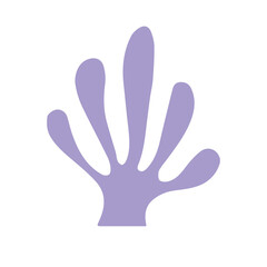 The silhouette  logo of an algae or coral , seaweed, an excellent design on a marine theme