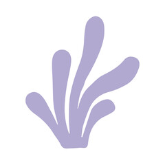 The silhouette  logo of an algae or coral , seaweed, an excellent design on a marine theme