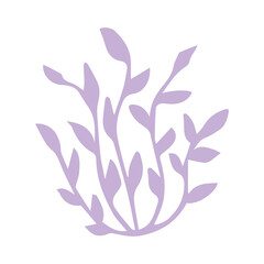 The silhouette  logo of an algae or coral , seaweed, an excellent design on a marine theme