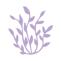 The silhouette  logo of an algae or coral , seaweed, an excellent design on a marine theme