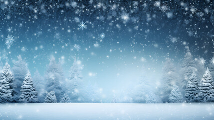 Fototapeta na wymiar winter background with trees and snow