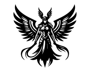 	angel, armor, athens, britannia, cartoon, esport, female, gamer, girl, gladiator, hero, kingdom, knight, logo, medieval, myth, mythology, power, ragnarok, shield, simple, slave, sparta, sword, valkyr