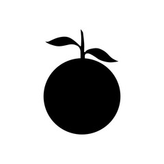 orange.orange silhouette. isolate on white background.