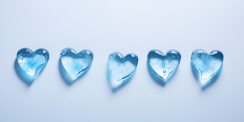   A Mesmerizing Blue Crystal Heart in a Sea of Tranquil Blue generative AI