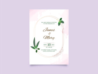 Wedding Invitation Template Layout with Event Details in White Color.