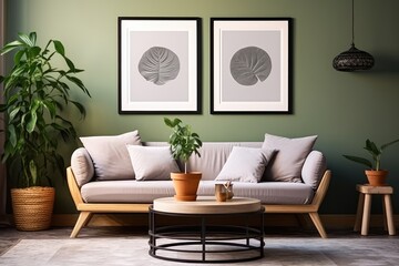 Plants in a minimalist room space.